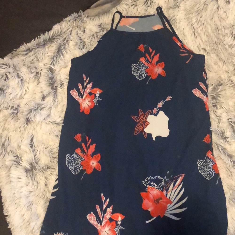 Blue floral dress